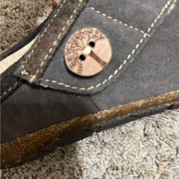 Earth Origins Gray Leather Sherpa Lined Clogs Size 11 NWOT - Picture 4 of 11